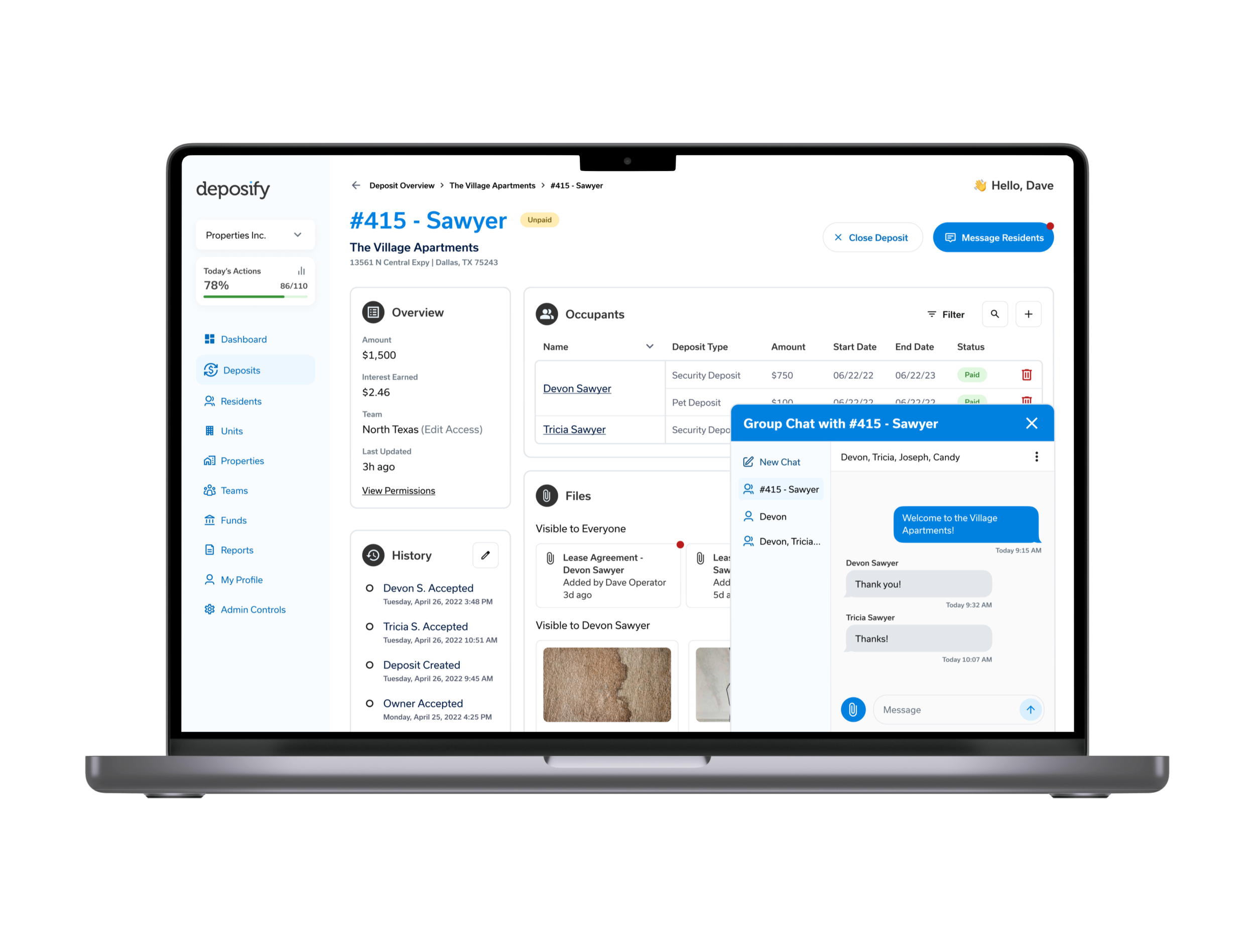 Direct Messaging with Property Manager